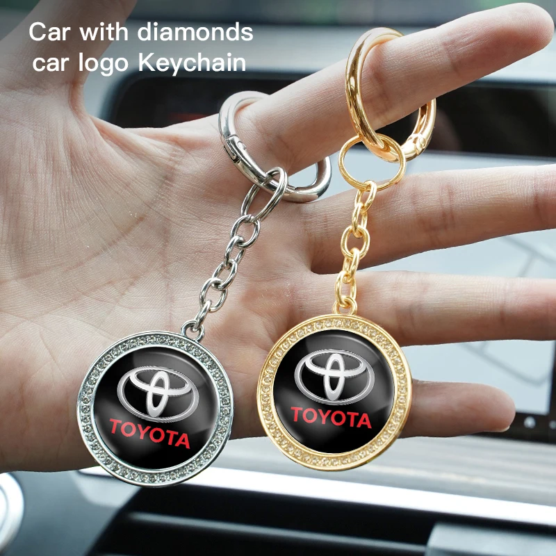 Jewelry car keychain accessories For Toyota GRsport Hilux Aygo Yaris Corolla Rav4 CHR Auris Cruiser Prius Tacoma Raize Voxy