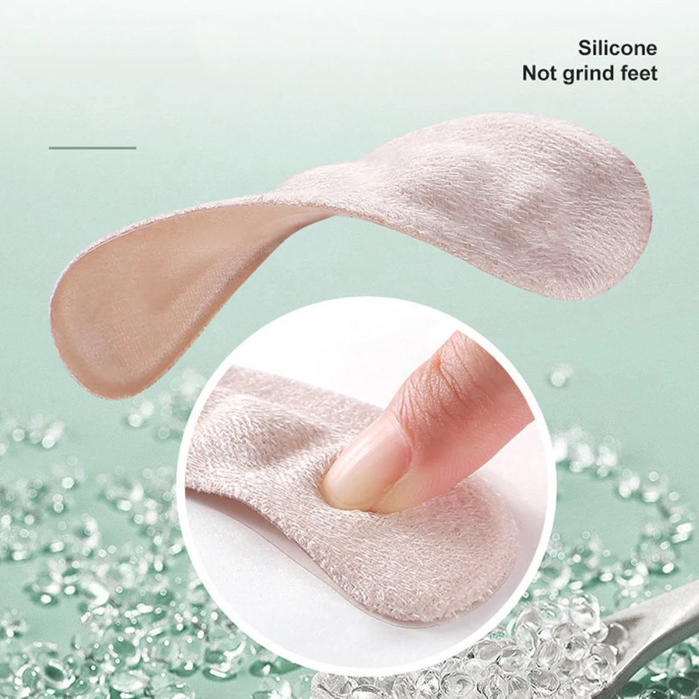 Weiche Silikon-Pads für Damenschuhe, rutschfestes Vorfuß-Einlegepad, Ferseneinlage, Gel-Einlegesohlen für Absätze, Sandalen, rutschfester Fuß – Detail 4