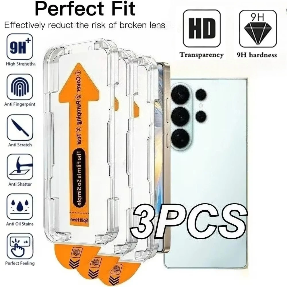 3PCS Full Cover Screen Protector For Samsung A57 A37 A56 5G A16 A17 A07 A55 A54 A26 A53 A52 A35 A15 One Click Installation Glass