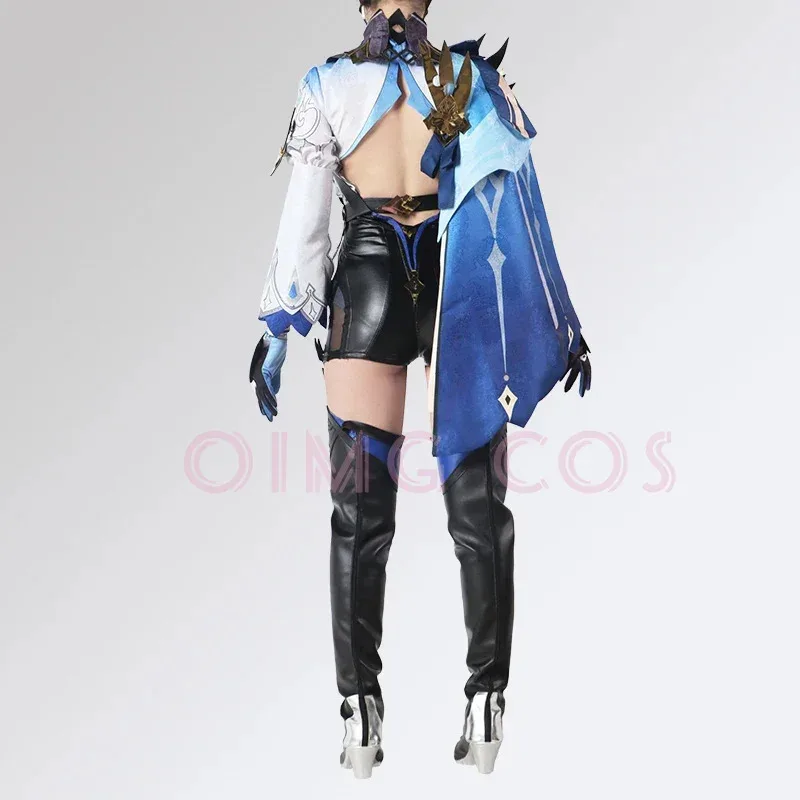 

CyGenshin Impact Eula Косплей Костюм Униформа Аниме Китайский Стиль Костюмы на Хэллоуин для Женщин Игра