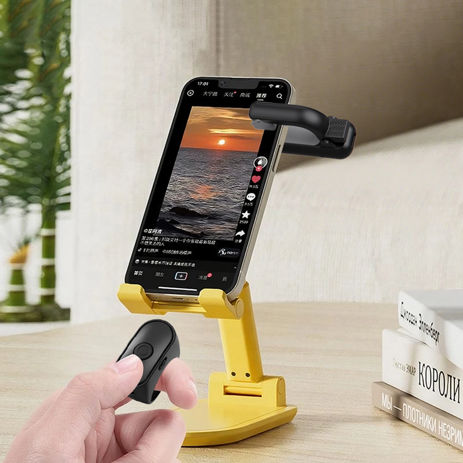 2-in-1 Page Turner Clicker Wireless E-book Page Turner Remote Lightweight Record Triggers Remote Control for Kindle Paperwhite