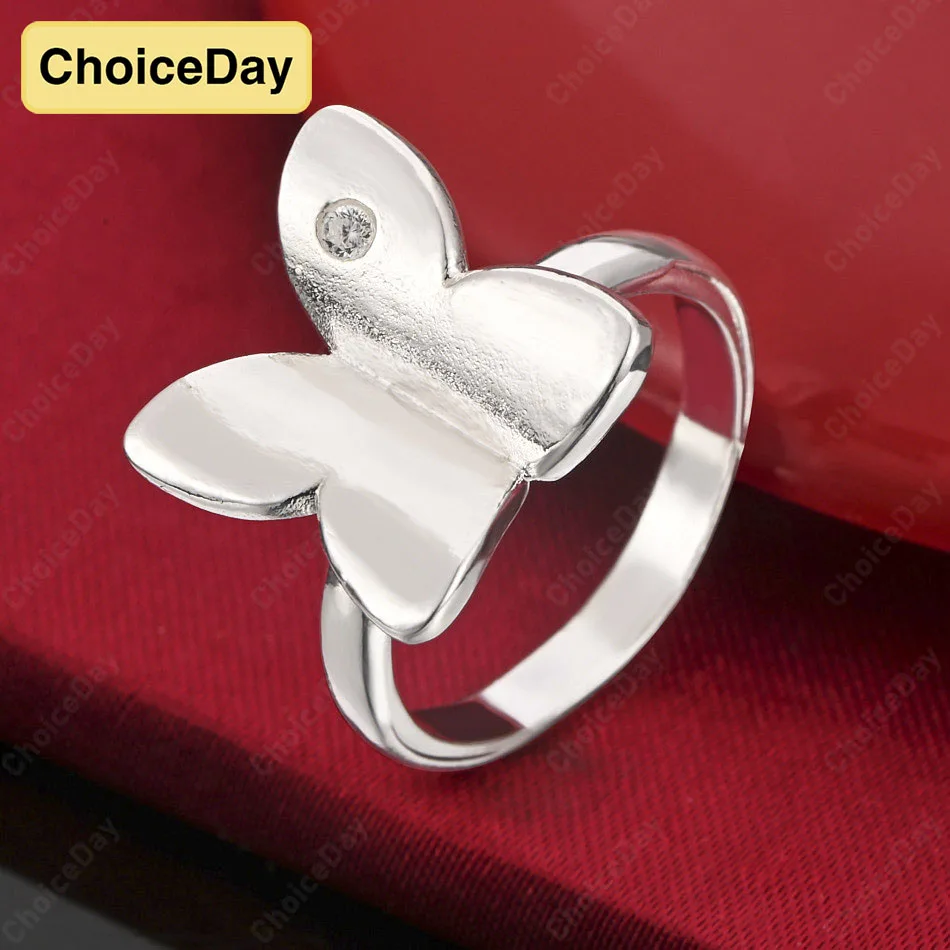 

ChoiceDay 925 sterling silver 8# exquisite butterfly ring women's accessories temperament party jewelry elegant