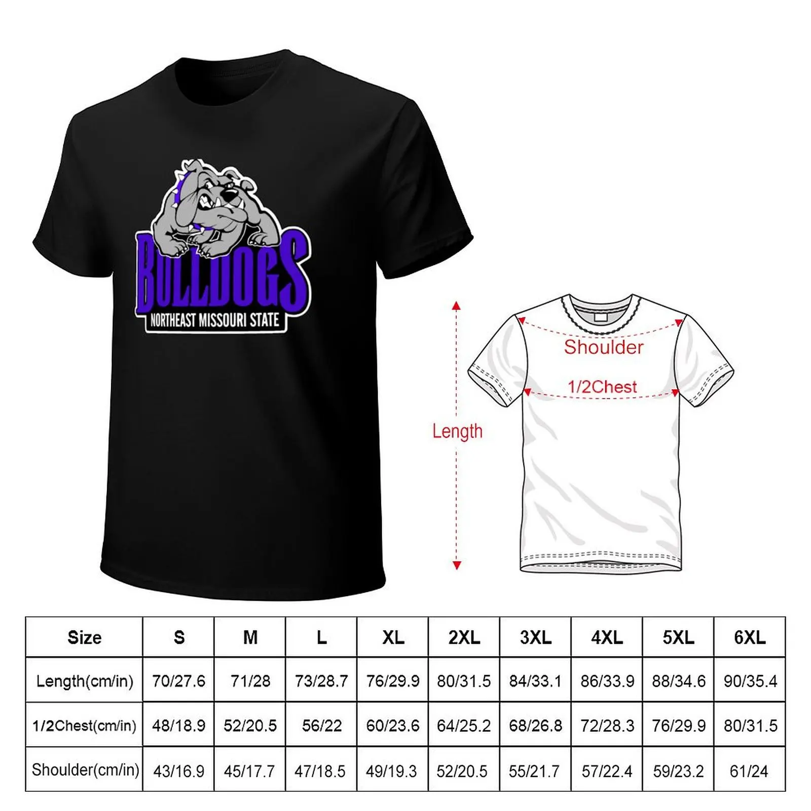 Vintage - Northeast Missouri State Bulldogs logo T-Shirt Lightweight Running T-Shirt