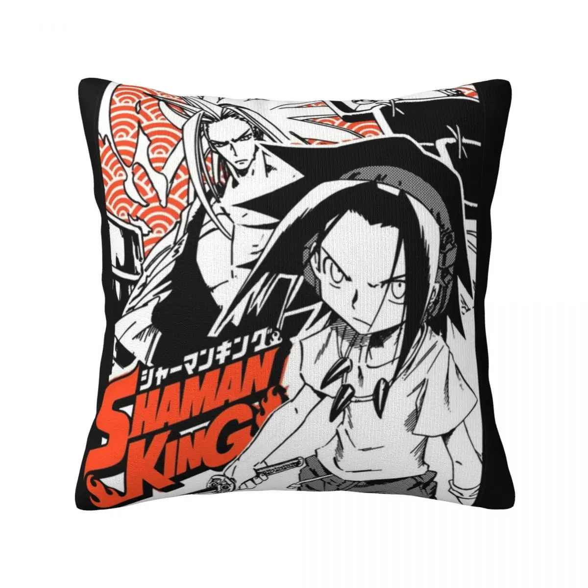 Shaman King Yoh Asakura and Amidamaru Pillow Case Otaku Amidamaru Soul Bedroom Zipper Pillowcase Spring Modern Polyester Cover