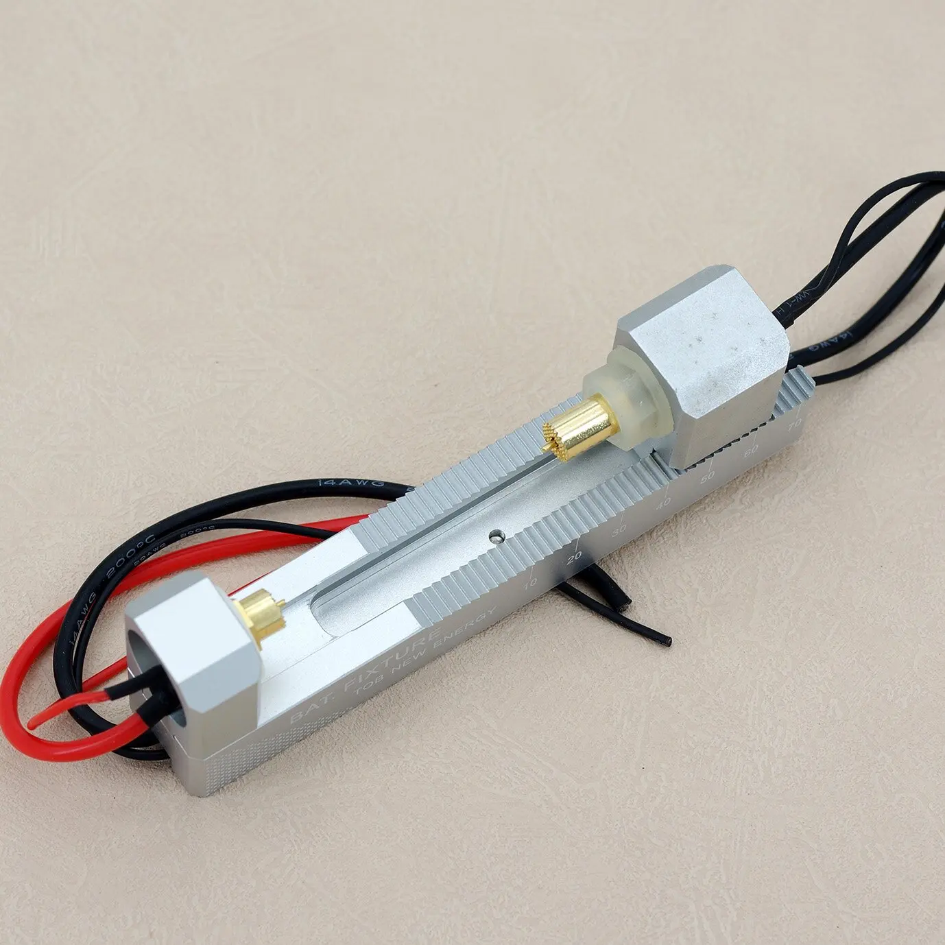 Aluminum Alloy Double Self-locking Four-wire Battery Internal Resistance Impedance Test Fixture for 26650 18650  Positive