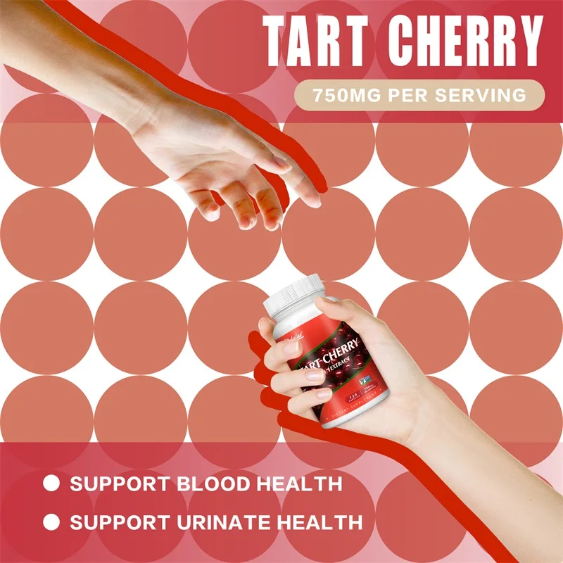 Tart Cherry-apoya la salud de las articulaciones, el sueño y los niveles equilibrados de ácido úrico para mejorar la salud física y Mental