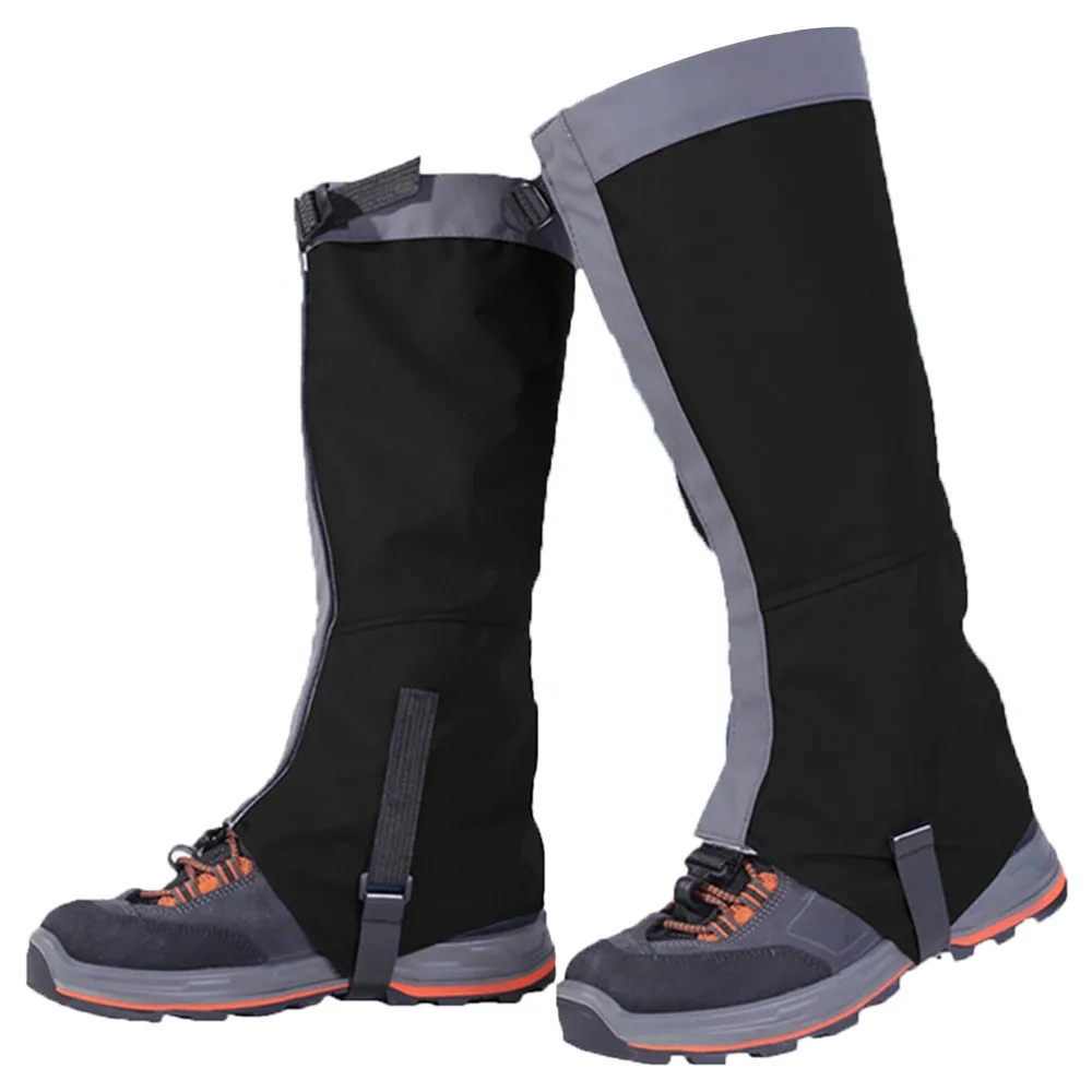 

1 Pair Durable 420D Nylon Fabric Hiking Leg Gaiters Lightweight Rip-Stop Waterproof Gaiters Snow Boot Gaiters Climbing