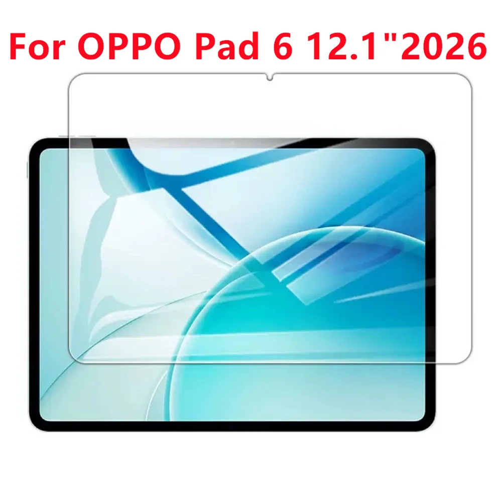 

1PCS Tempered Glass Tablet Screen Protector For OPPO Pad 6 12.1 Inch 2026 HD Anti Scratch Bubble Free Protective Film