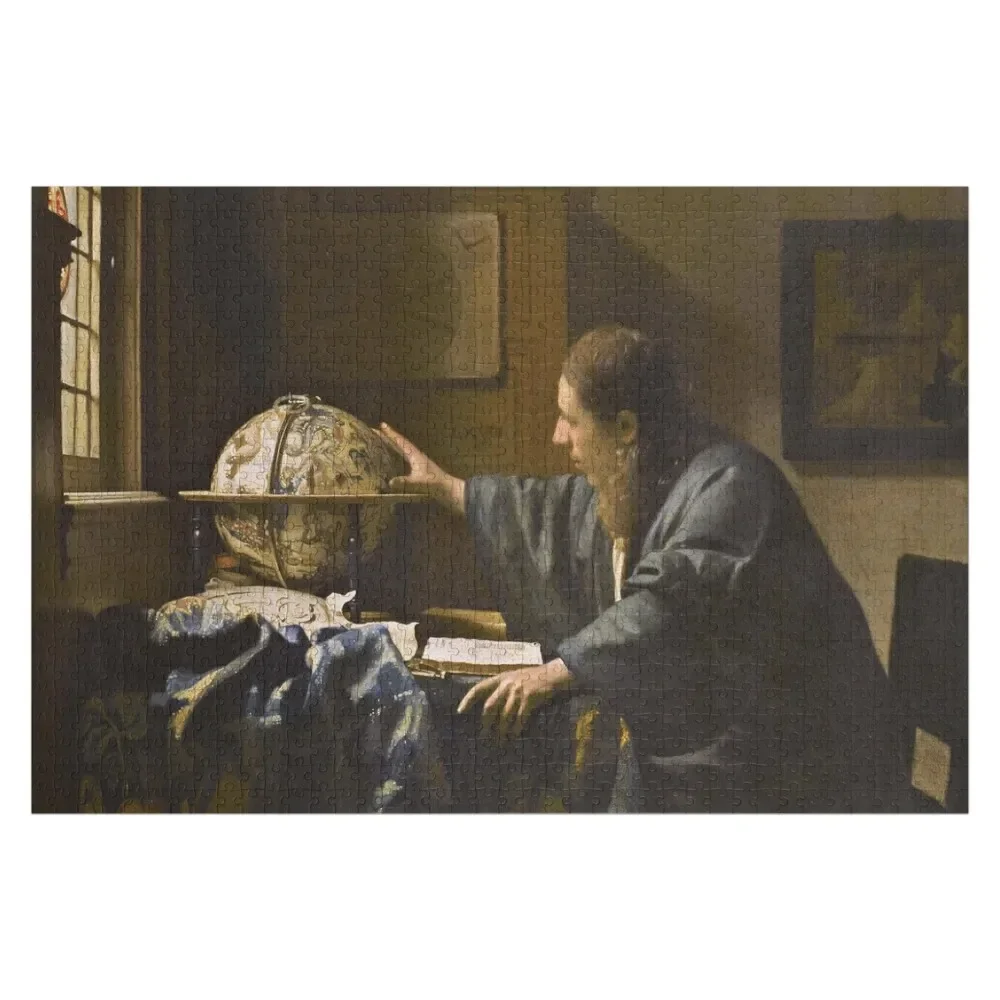 

Johannes Vermeer - The Astronomer (De astronoom) (1668) Jigsaw Puzzle Personalized For Kids Wood Adults Wooden Boxes Puzzle