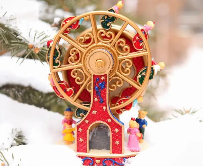 Atacado qualidade princesa caixa de música brinquedo para meninas musical handmove caixa resina mão mover para presente