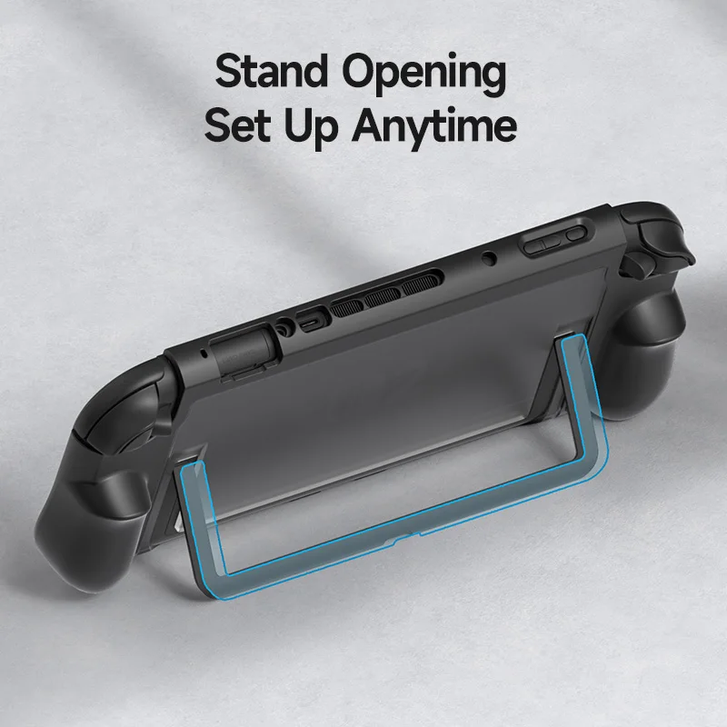 Etui Hagibis z możliwością dokowania do Switch 2, antypoślizgowe, ergonomiczne, ochronne, z funkcją podstawki, rozdzielona konstrukcja, pełna ochrona, osłona przednia. — zdjęcie produktu 6