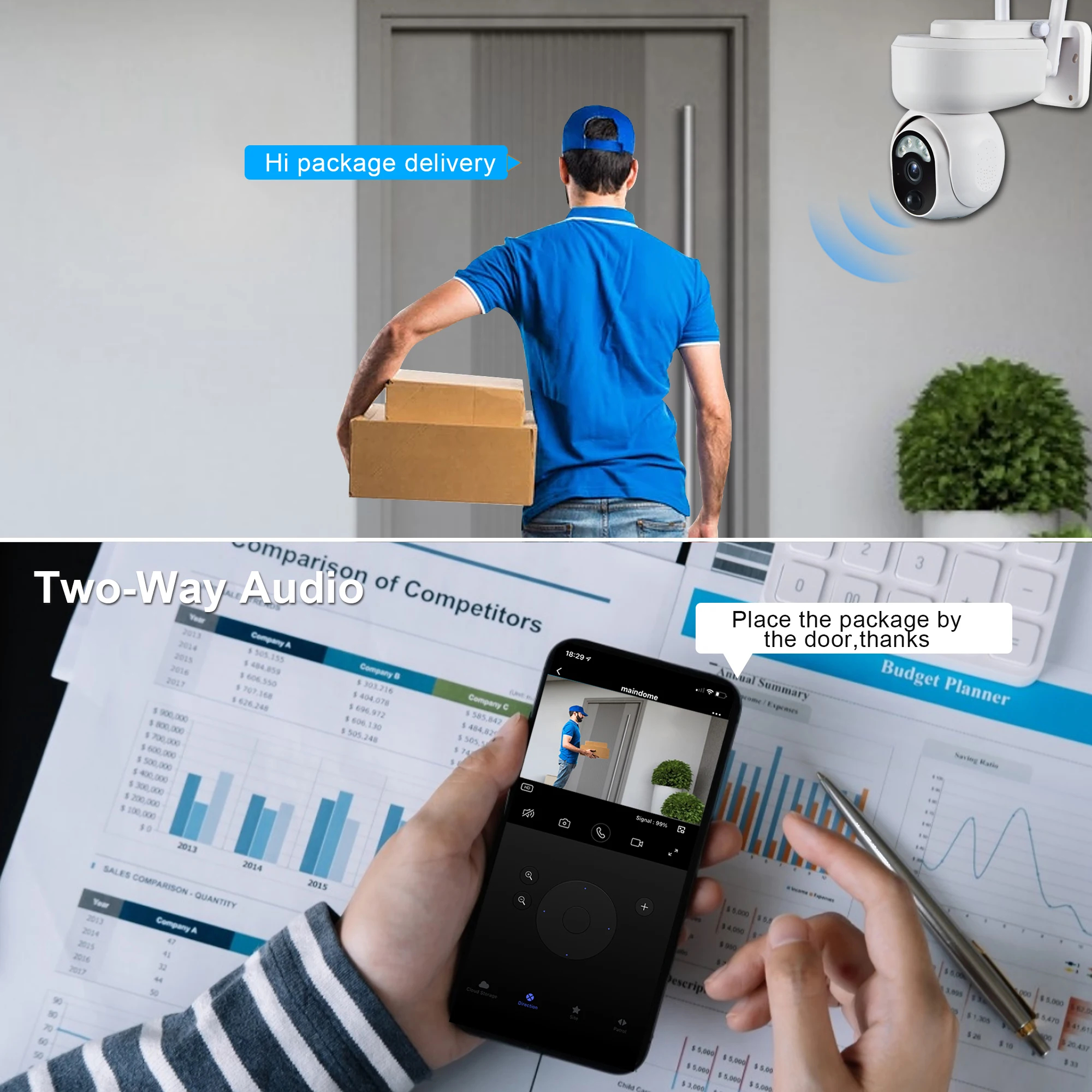 Gadinan sem fio ao ar livre WiFi câmera de segurança solar 8 canais H.265x NVR kit de câmera de rede de segurança de vídeo