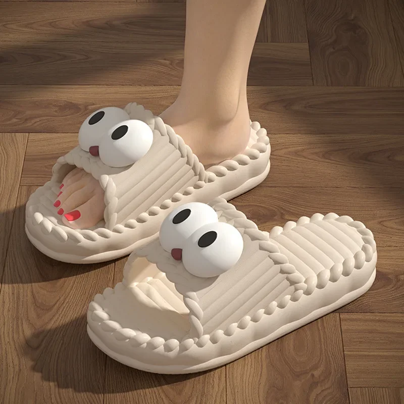 

Simple slippers female summer home indoor thick bottom household bathroom non-slip mute couple sandal slippers male outside wear