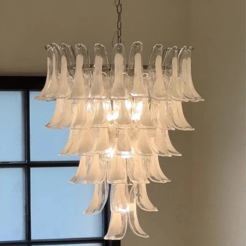 

Italian Designer Luxury Glass Led Pendant Lamp Restaurant Hotel Living Room Bedroom High-end Chandelier Indoor Decor Lighting