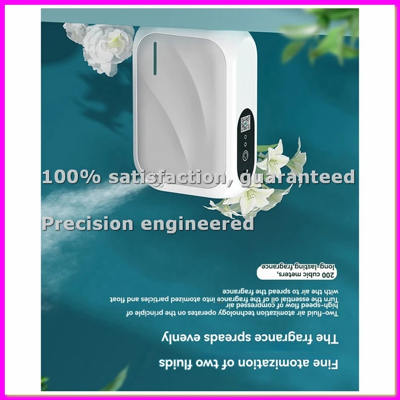 

Coverage 200m³ Scent Machine Hotel Aroma Diffuser Wall Mounted Essential Oil Diffuser for Home BT APP Control US Plug-BCBW