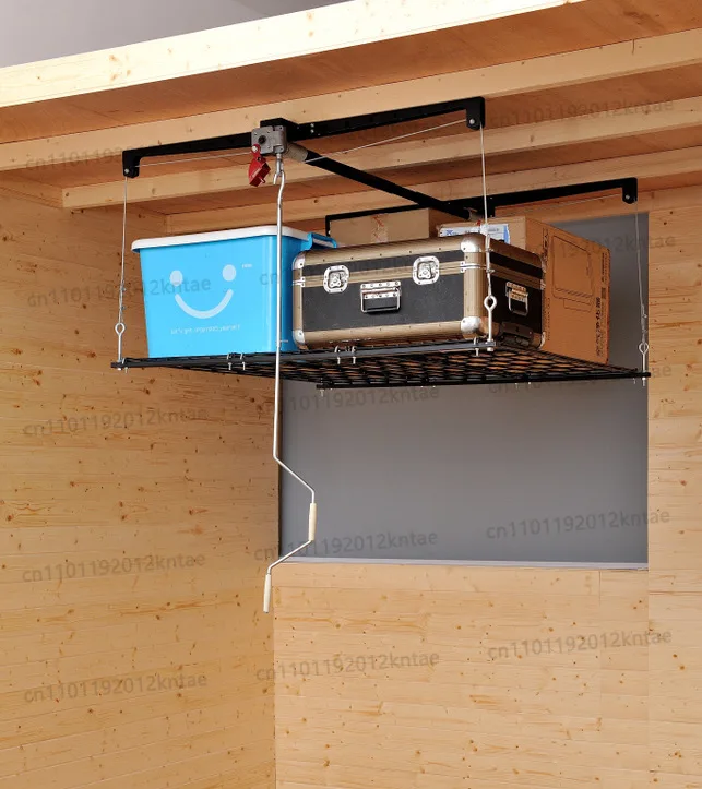 121*118.5 CM Metal Base Supports up to 250 lb Professional Garage Ceiling Storage Lift  121*118.5 CM