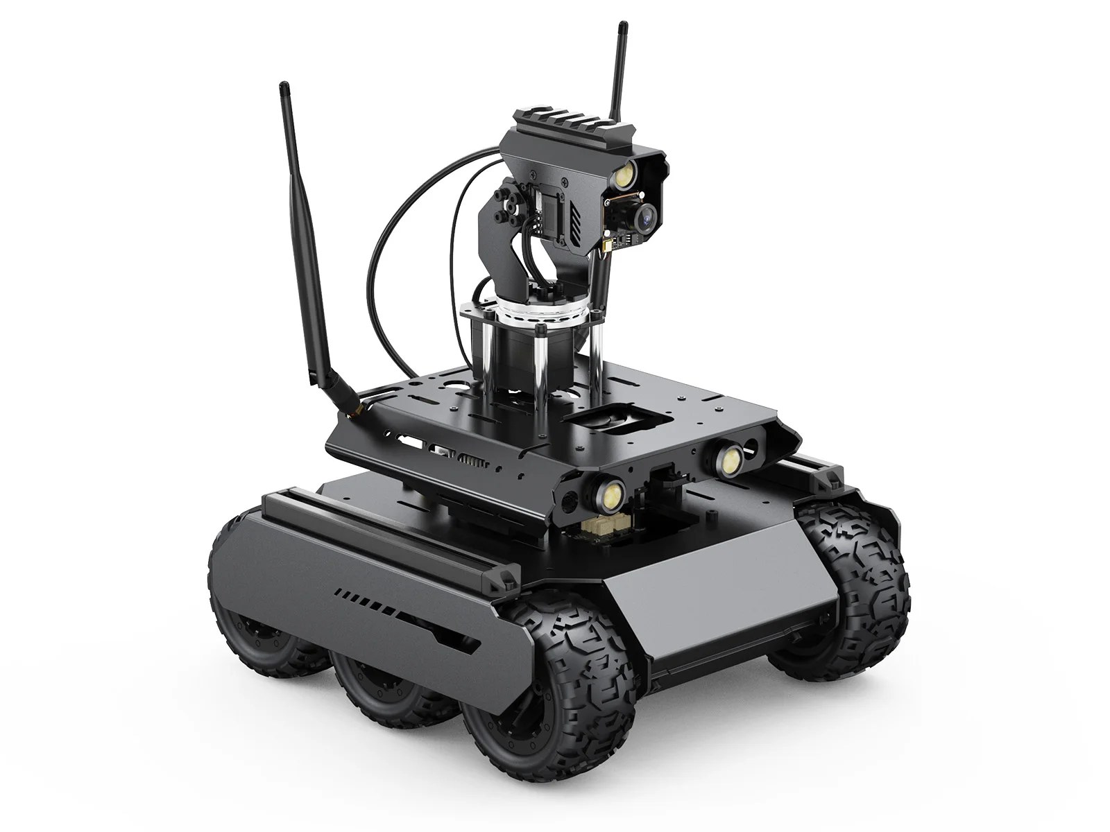 Waveshare UGV Rover Open-Source 6 Wheels 4WD AI Robot For Jetson Orin, Dual Controllers, Optional For Jetson Orin Nano 4GB Kit