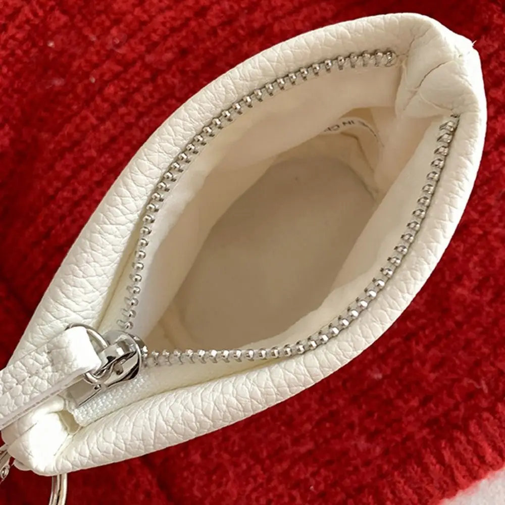 PU Leather Hanging Neck Coin Purse Lipstick Earphone Pouch Purse Lanyard Wallet Card Holder Makeup Storage Mini Storage Bag