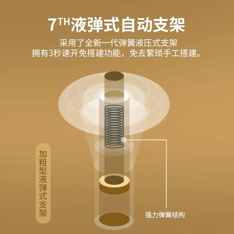 Outdoor 3~ 4 People Thickened Beach Sun Protection Camping 5~ 6 People Quick Open Double Hexagon