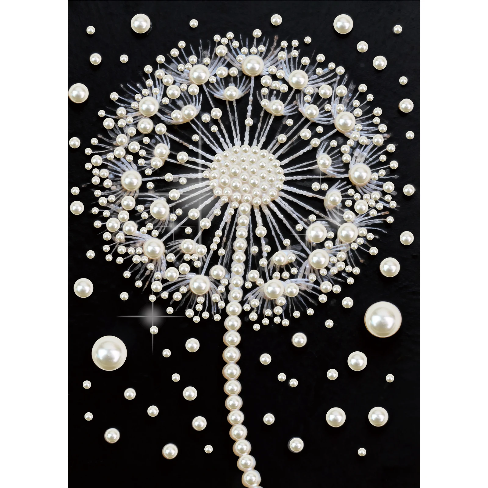 DIY Pearl Diamond Art Painting kits for Adult and Beginners,dandelion Sparkling Art Painting Craft Home Wall Decor handmade Gift