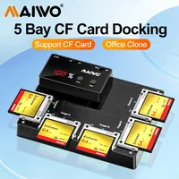 MAIWO CF Port Card Reader Memory CF Card Photography Camera 5 Bay Memory Card Copy Machine Cloning and Writing Base with Readin