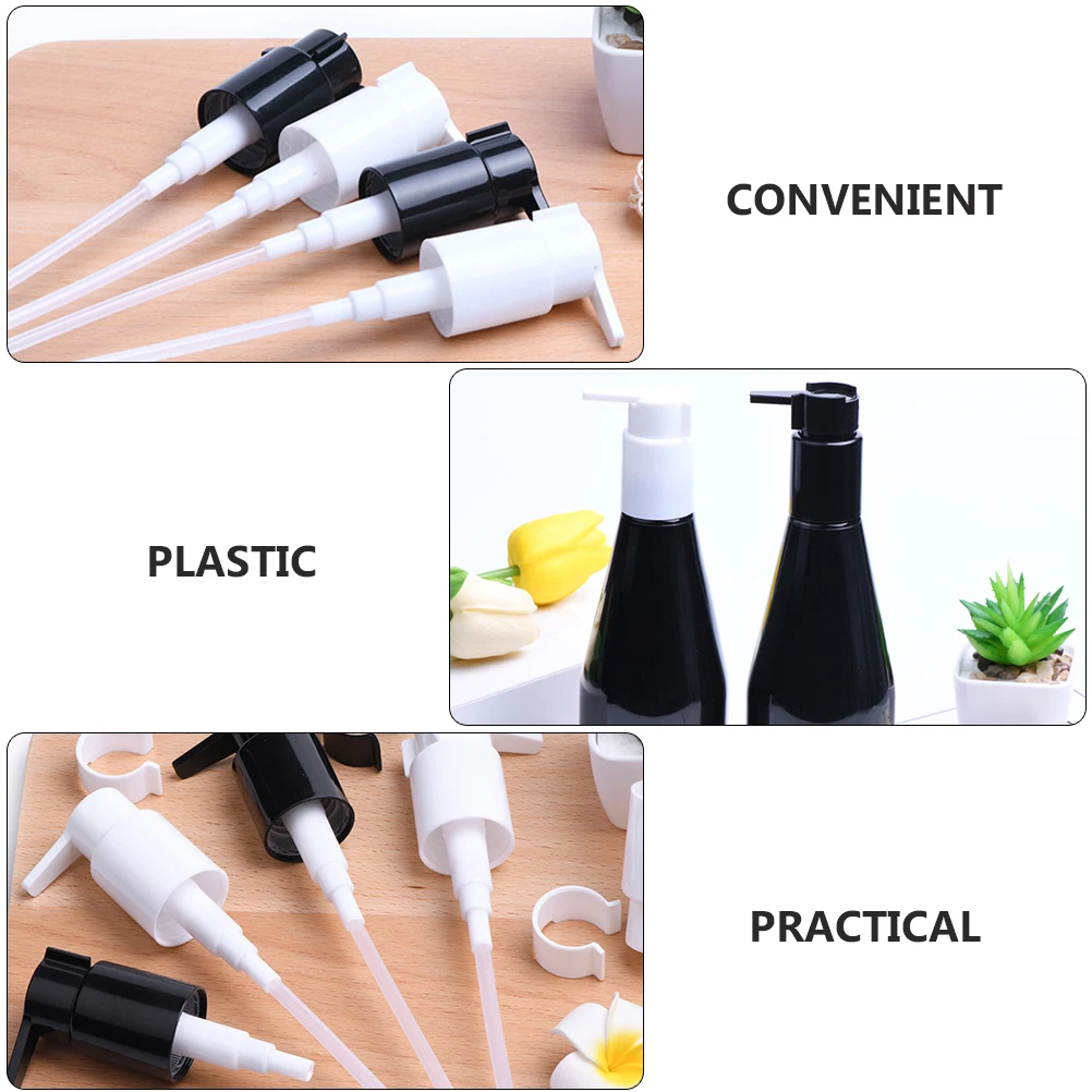 

8pcs Lotion Dispenser Pumps Soap Dispensers Replacement Plastic Pump Heads For Shampoo Conditioner Travel Bottles Reusable