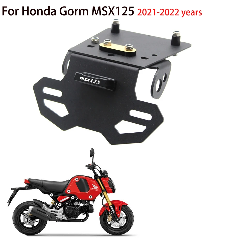 

Для Honda Grom MSX125 2021-2022 модификация мотоцикла держатель номерного знака со светодиодной подсветкой 12 В с коротким хвостом держатель номерного знака