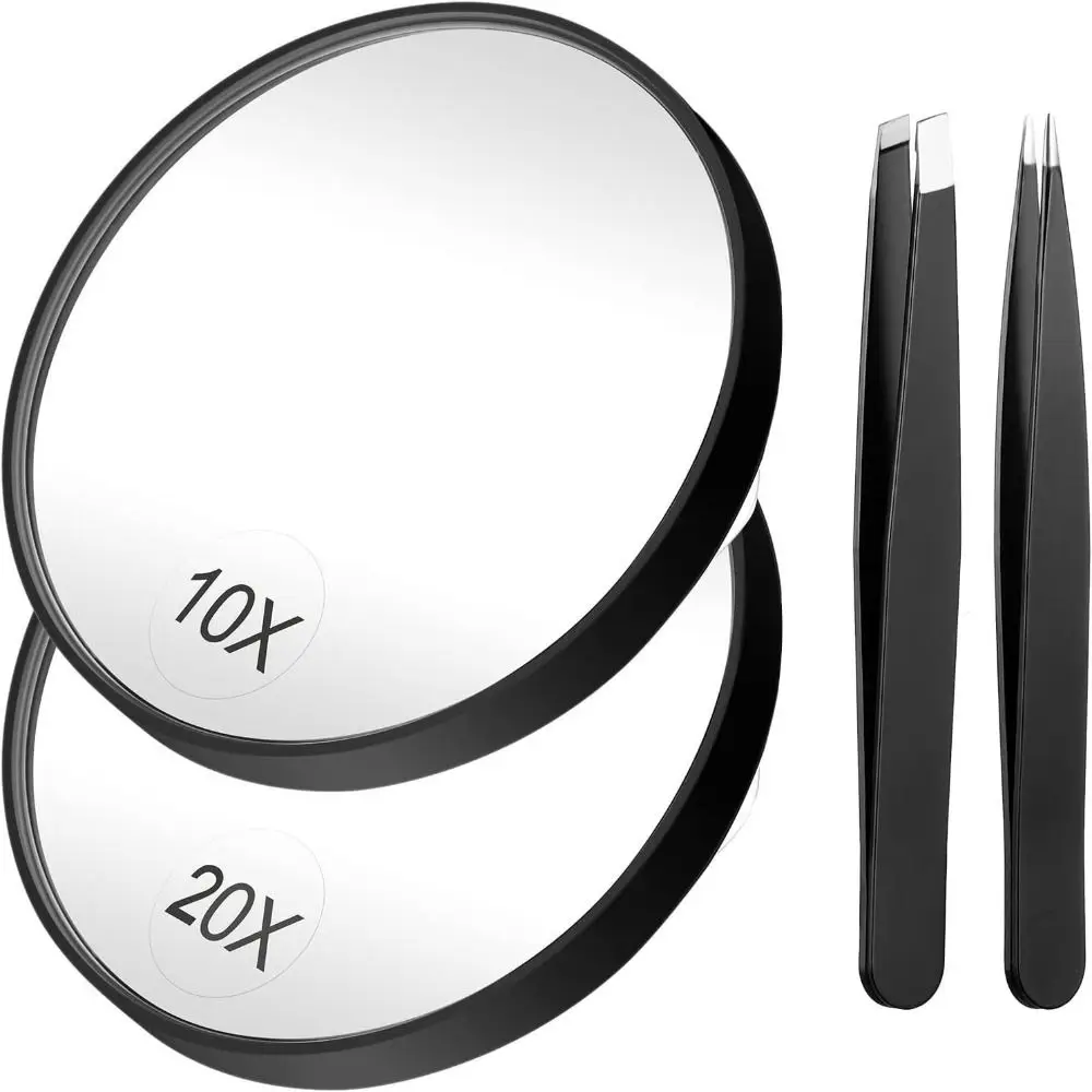 10/20/30X Blackhead Magnification Mirror High-definition Round Enlarging Cosmetic Mirror 3.5in Space Saving