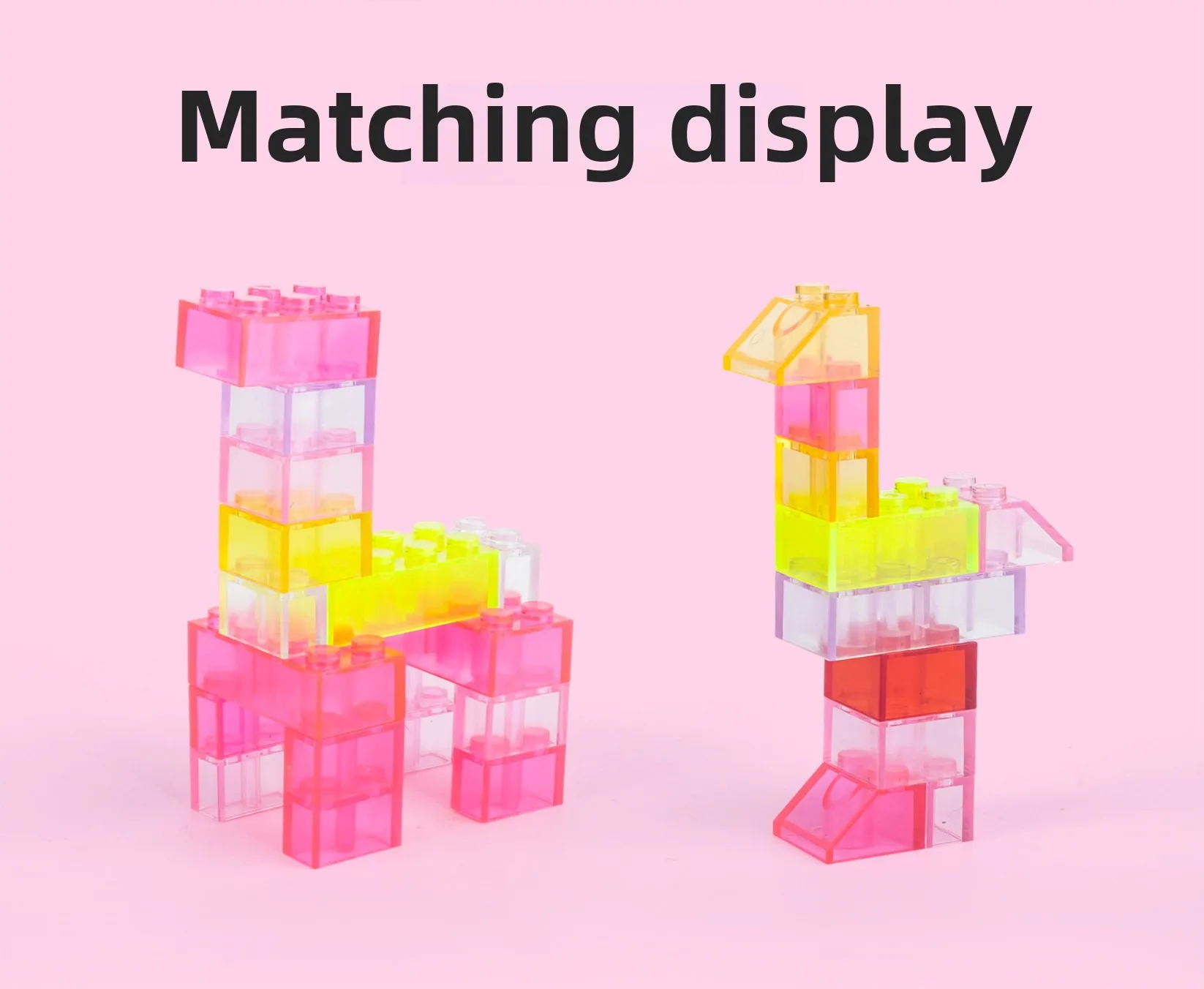 300 DIY Kreative Transparente Bausteine Stadt Klassische Bausteine zum Zusammenbauen Geburtstagsgeschenk Pädagogisches Kinderspielzeug – Detail 5
