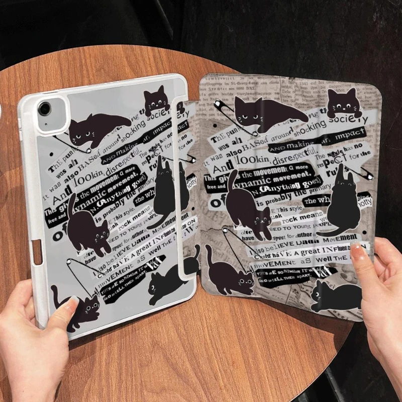 

Чехол Black Kitten Smart Cover для Ipad 2017 10,5 дюймов 10,2 7-го 8-го 9-го поколения IPad 10-го поколения IPad Air 5 4 Защитный чехол