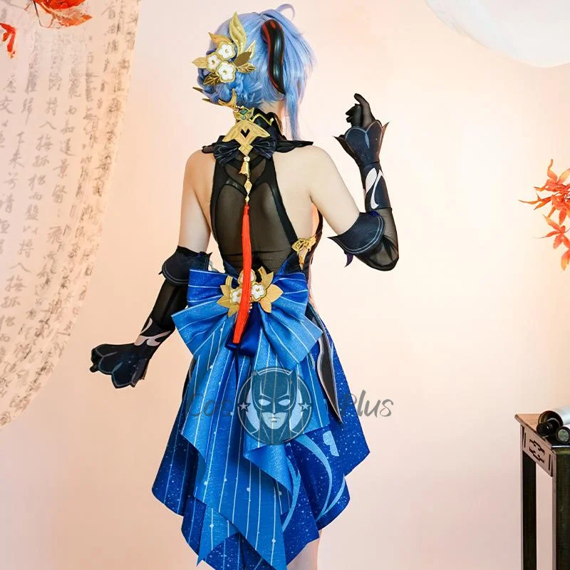 Rito della lanterna ‌   Ganyu Costume Cosplay Genshin Impact Frost Flower Orw Dress Uniforme Anime Halloween Donna Personaggio del gioco Outfit