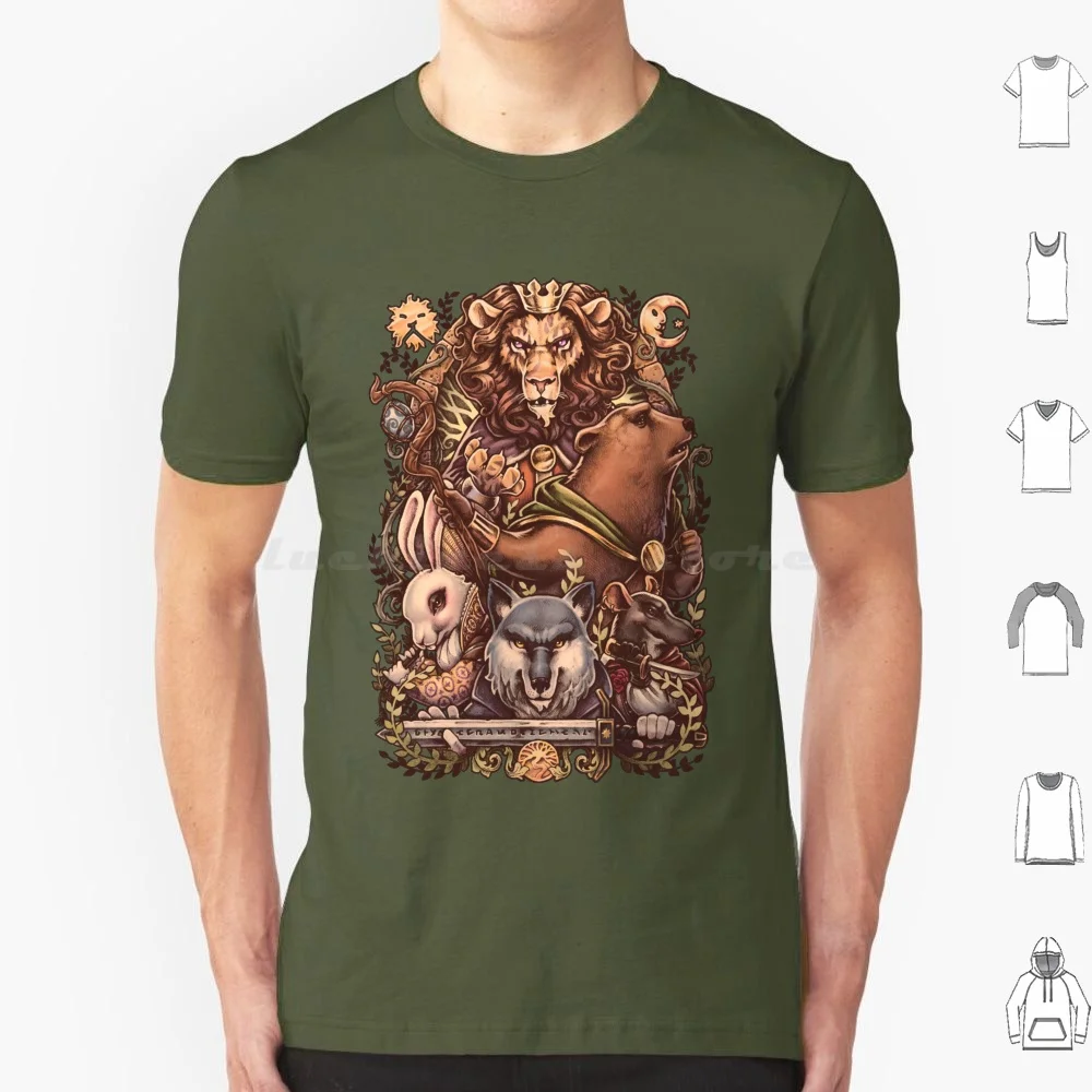 Armello-Battle For The Crown T Shirt Cotton Men Women Diy Print Armello Heroes Dollmaker Contest Traditional Lion Rabbit Bunny