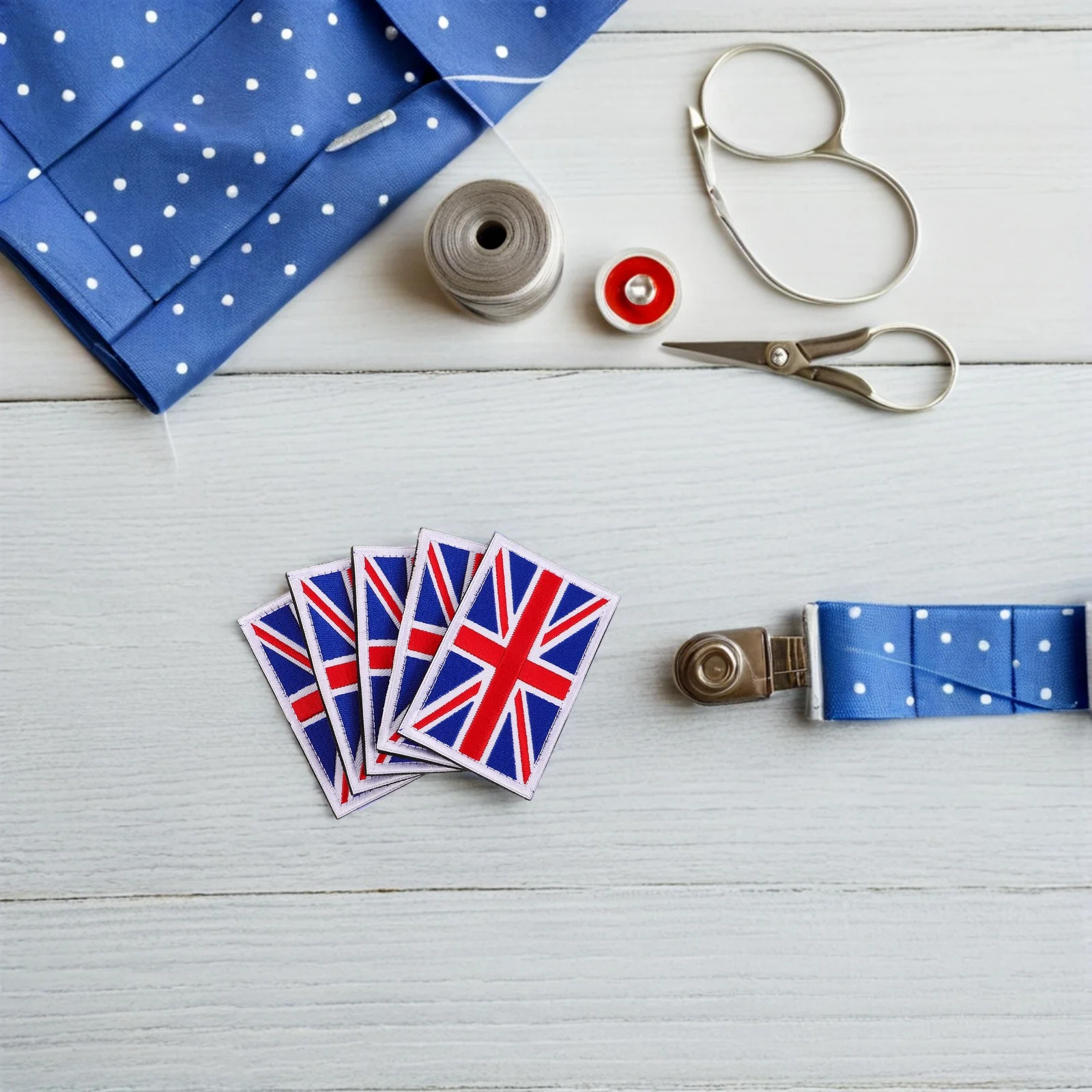 

5Pcs Embroidered Uk Flag Patches Handcrafted Badge for Clothes Hats Backpacks DIY Decorations British Flag Patch