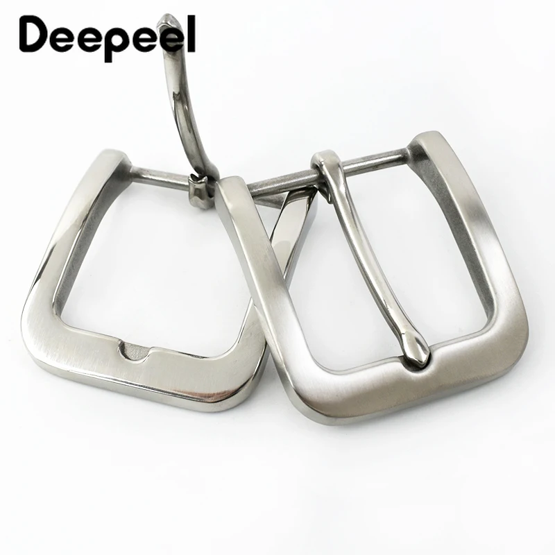 1/2Pcs Deepeel 40mm Stainless Steel Belt Buckle Men's Metal Pin Buckles Cowboy Jeans Pants Waist Band Leather Craft Accessories