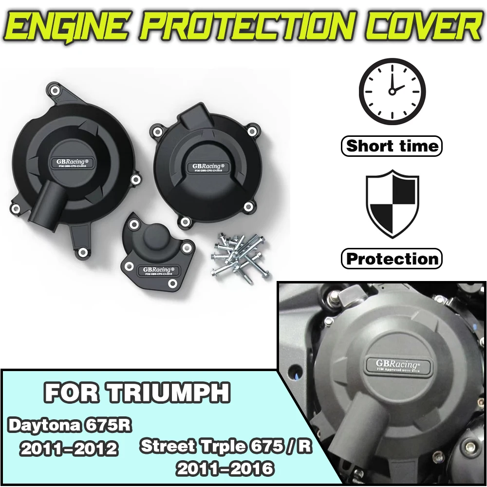 

For TRIUMPH Daytona 675R Street Triple 765 (S,R,RS) 2013-2023 For GBRacing Motorcycle accessories Engine Protection Cover