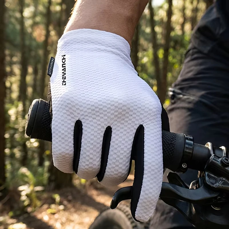 Fahrradhandschuhe Leichtgewichtig Atmungsaktiv Rutschfest Vollfinger-Handschuhe SBR Hochelastisch Stoßdämpfend Fahrradhandschuhe