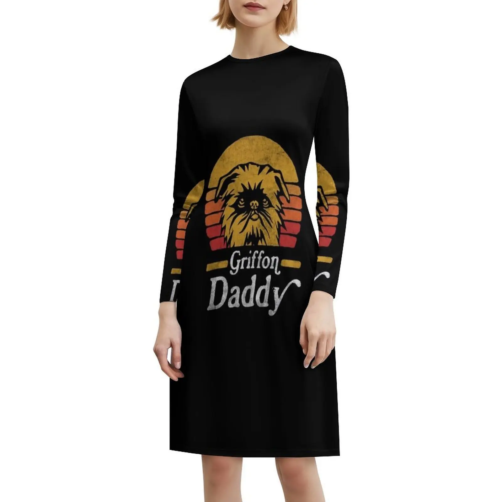 فستان ريترو عتيق من بروكسلز جريفون دادي بوهو أنيق أنيق لحفلات الزفاف على الشاطئ وحفلات الزفاف بروكسل غريفون الصلبة #6