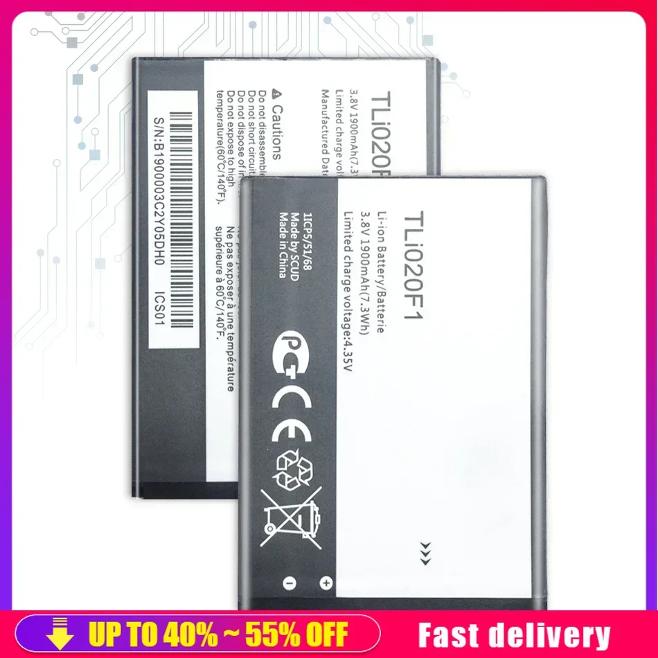 Аккумулятор TLi020F1 для Alcatel PIXI 4 PIXI4 5045D U5 5044D 5044Y 5044I 5044T 5047D 5047Y 4047D Pop 2 Pop2 5042D C7 7040 7040D 5010