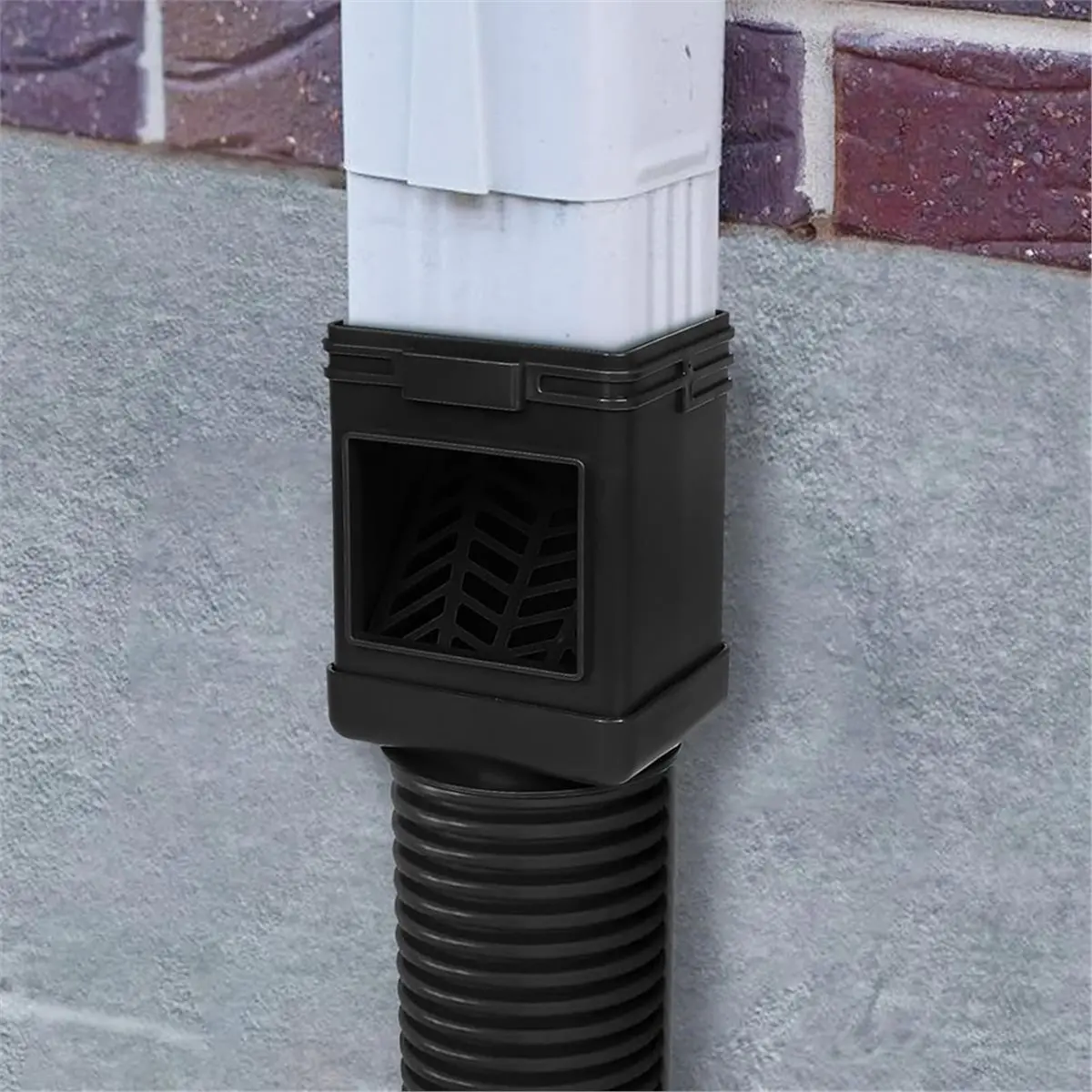 DT38 Downspout Filter,Leaf Removers,Downspout Filters, Downspout Screen Filters,2X3 and 3X4 Drainpipe, (2-Pack Black)