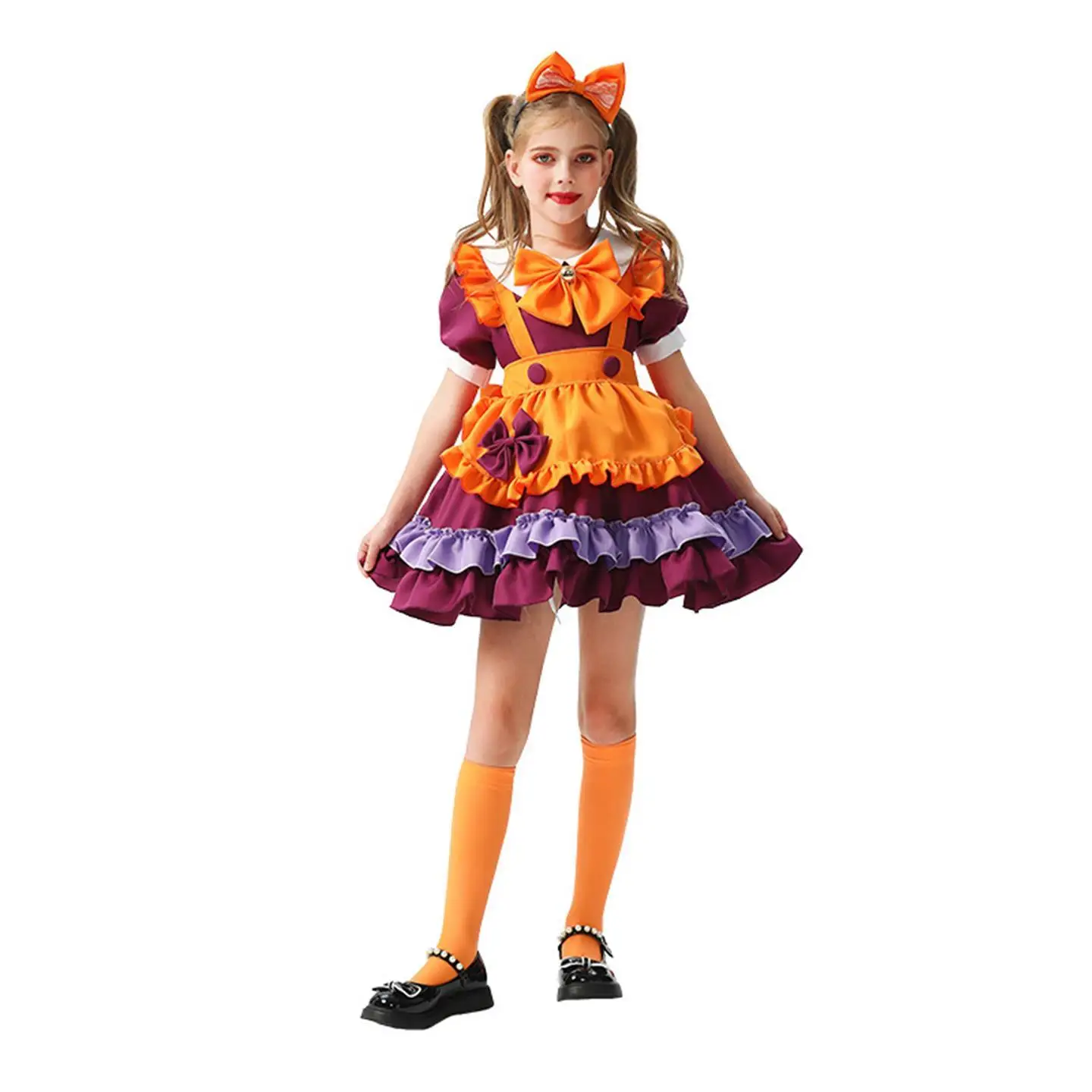 ملابس الأطفال للهالوين، تنورة اليقطين، زي الساحرة، زي الخادمة للفتيات، مجموعة لوليتا دكتور اللطيفة للأطفال