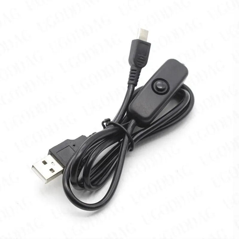 USB To DC Cable 5V 2.5A Micro USB Cable Charger AC Power Supply for Raspberry Pi 4 4B 5V 3A Type C Switch with ON/OFF for RPI 4