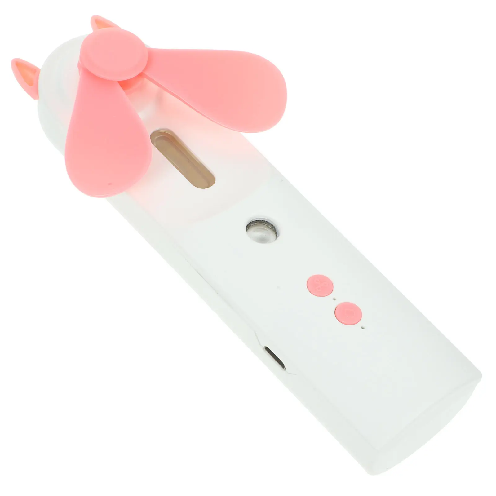 Mini USB Humidifying Fan Pink Portable Cooler Rechargeable Handheld Mist Spray Fan for Travel Outdoor Events Portable Cooler