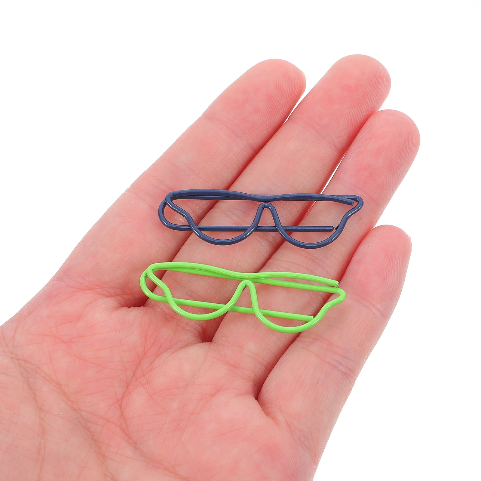 40 Stück Büroklammern in Brillenform, Büroklammern, Brillen, lustiges Dokument, Eisen, Notizbuch, Büro