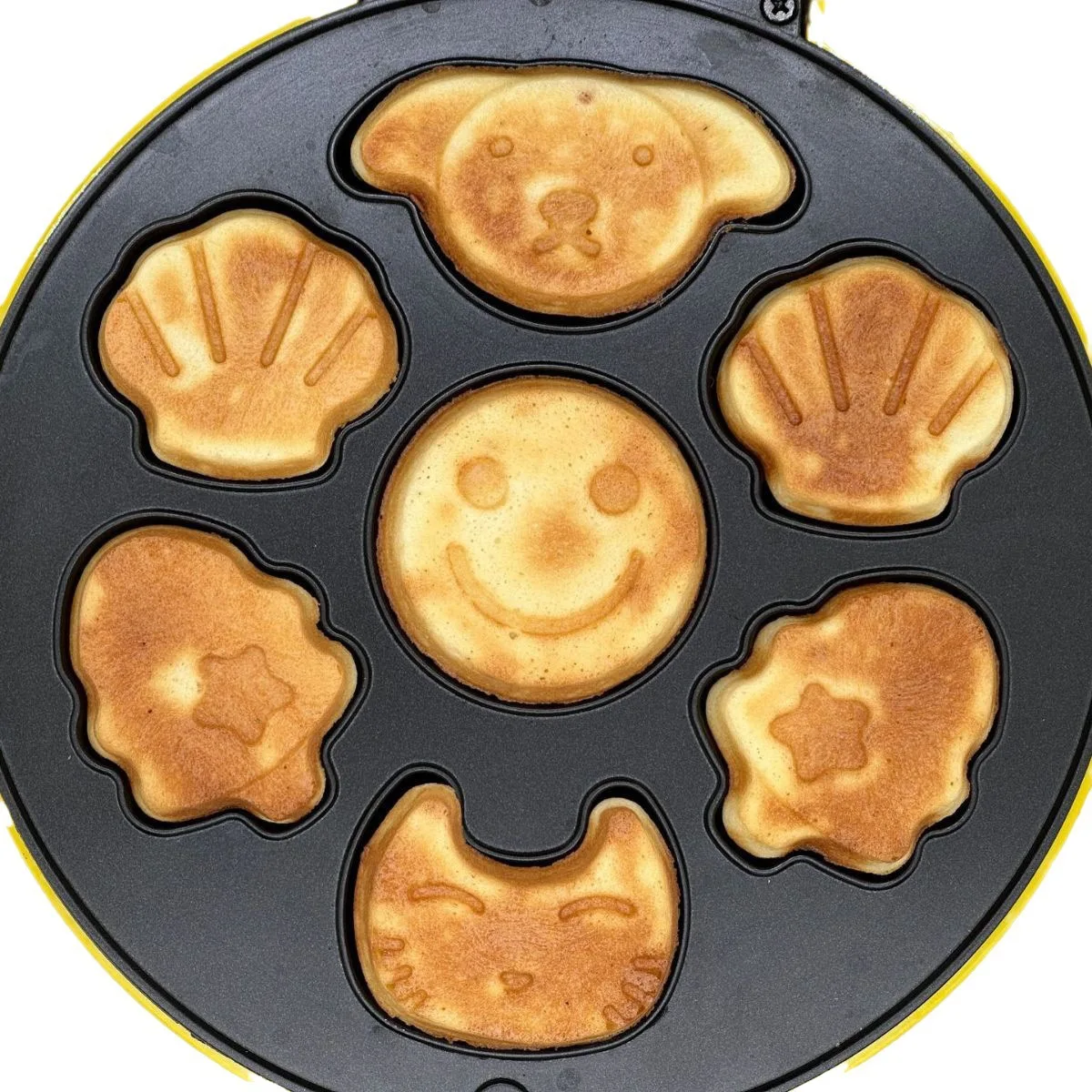 Household US standard cartoon waffle machine Double-sided heating biscuit machine