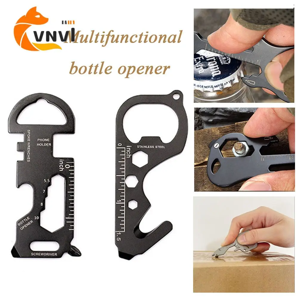 Multifunctional Pocket Bottle Opener Portable Stainless Steel Beer Opener Key Chain Screwdriver Beer Bottle Opener Kitchen Gadge