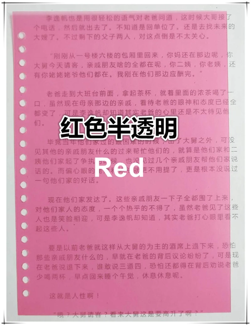 10 TEILE/LOS ReadStar A4 B5 A5 30/26/20 Löcher 9,5mm Pitch Matte PVC Lose Blatt Gesicht Bindung Abdeckung Farbe kunststoff Buch Abdeckung Gesicht – Detail 8