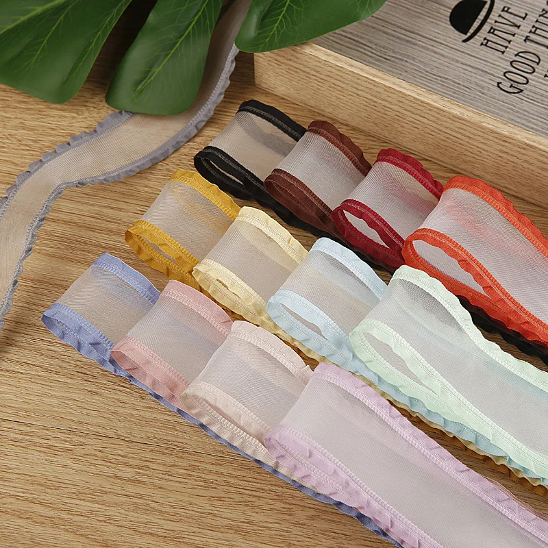 

Lace Polyester Snow Gauze Ribbons For DIY Hair Bow Clothing Shoes Flower Straw Hat Gift Box Flower Decoration Skirt Webbing