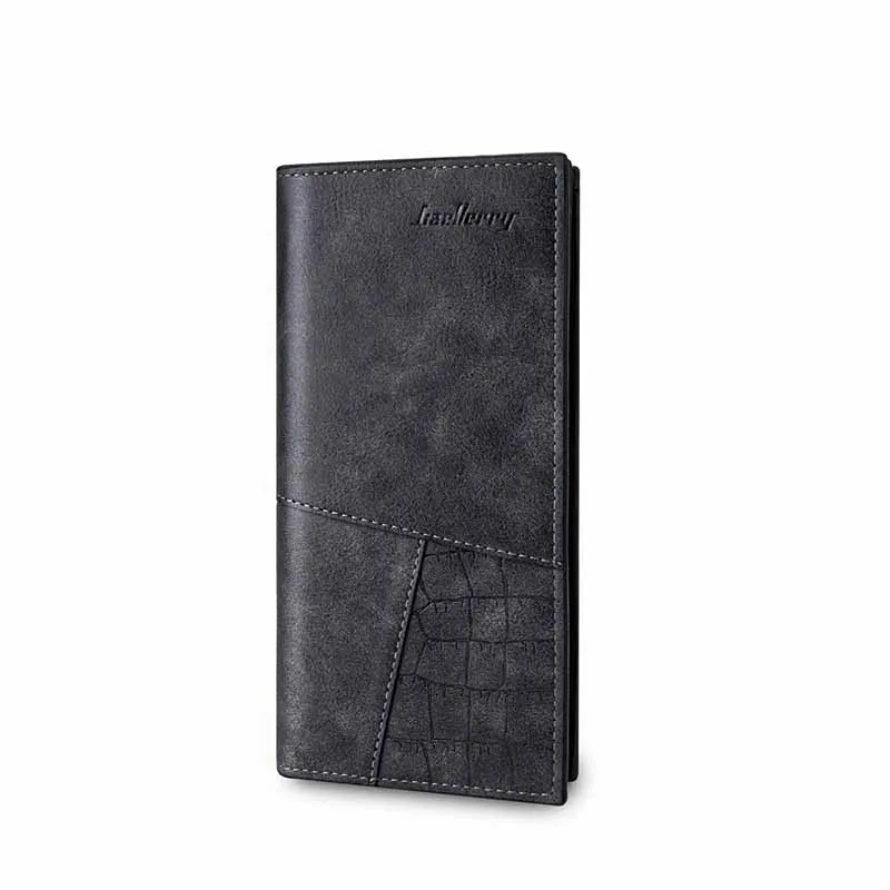 

Men Wallet Vintage PU Leather Frosted Long Wallets Coin Pocket Man Purse Male ID Card Holder Money Bag Large Capacity Billfold