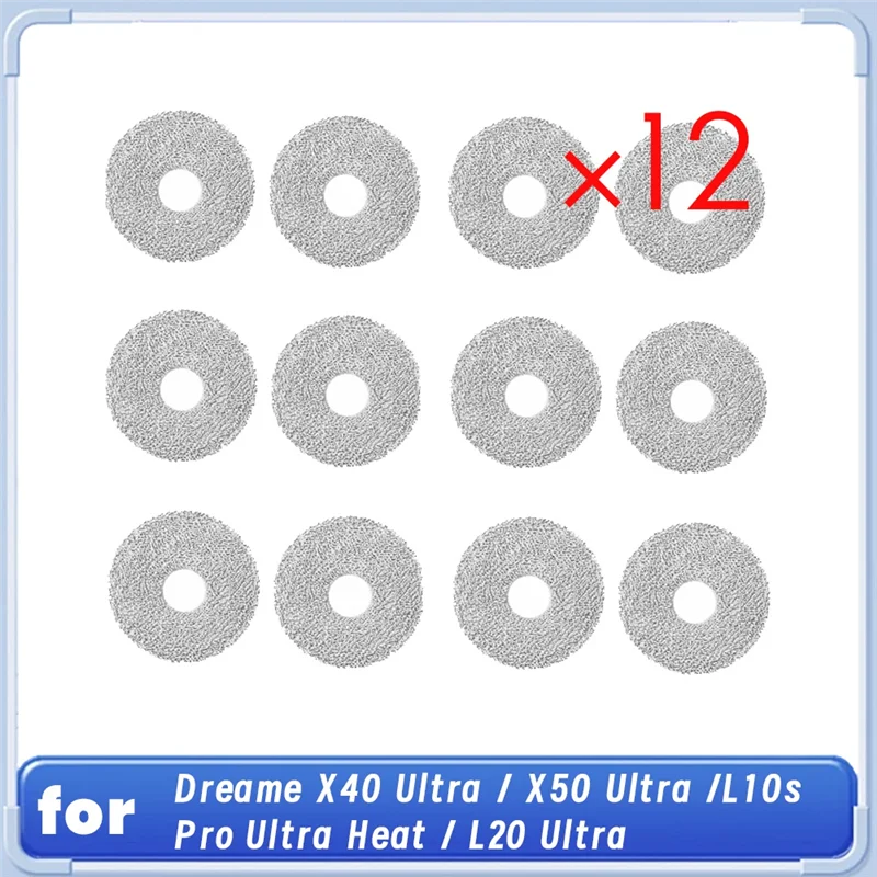 

P4-Для Dreame X40 Ultra/X50 Ultra/L10s Pro Ultra Heat/L20 Ultra Чистящая тряпка Робот-пылесос 12 шт.