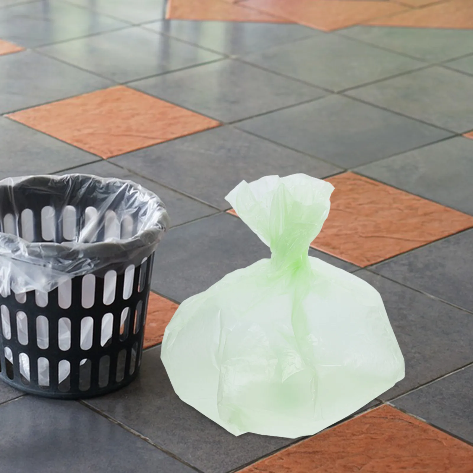 

5 Rolls Thickened Biodegradable Garbage Bags Large Capacity Trash Bags for Kitchen Bathroom Bedroom Indoor Trash Can Liners